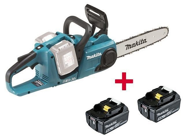 Аккум. пила цепная MAKITA DUC 303 Z шина 30 см (12"), 3/8, 1.1 мм + АКЦИЯ (2 аккумулятора) (18.0 В, 2 акк.5.0 А/ч Li-Ion)