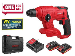 Аккум. перфоратор WORTEX CRH 1810 в чем. ALL1 XLT SET БЕСЩЕТ., 18 В, 1.2 Дж, 20 мм, 2х2 А*ч (18.0 В, БЕСЩЕТОЧНЫЙ, , 1.2 Дж, вес 1,14 кг)