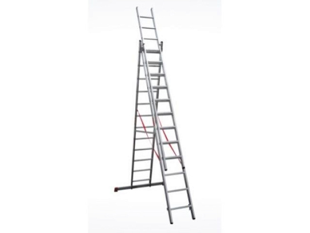 Лестница алюм. 3-х секц. 309/796/328 см 3х12 ступ. 20,2кг  NV3230 Новая Высота (макс. нагрузка 150кг)