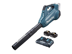 Аккум. воздуходувка MAKITA LXT DUB 362 Z + АКЦИЯ (2 аккумулятора и зарядное) (18.0 В, 2 акк. BL1850B 5 А/ч, Li-Ion x2 шт, ЗУ DC18RD, 804 м3/ч, 54 м/с, вес 3.5 кг)