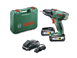 Аккум. дрель-шуруповерт BOSCH PSR 18 LI-2 в чем. (18.0 В, 2 акк., 2.5 А/ч Li-Ion, 2 скор., 46 Нм, шурупы до 10 мм)