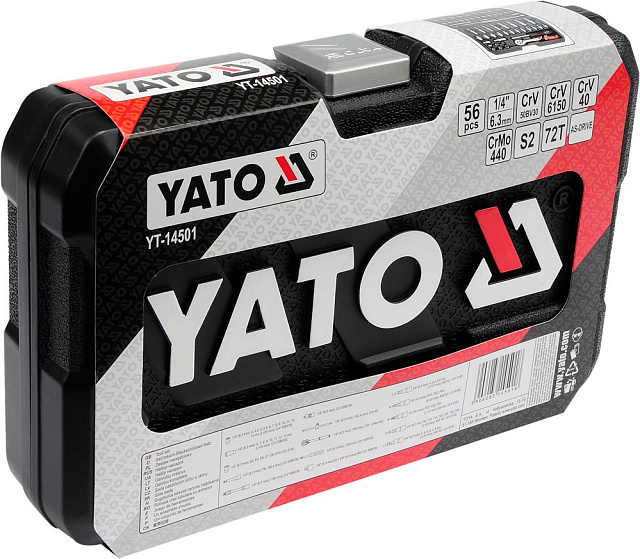 YT-14501 Набор инструмента  1/4″ (56пр.) CrV Yato