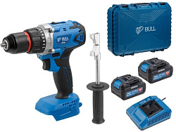 Аккум. дрель-шуруповерт BULL SR 1802 в чем. XLTpro БЕСЩЕТ., 18 В, 80 Н*м, 2*4 А*ч, БЗП 13 мм (шурупы до 10 мм)