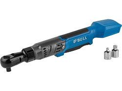 Аккум. угловая трещотка (гайковерт) BULL CRW 9020 в кор. XLTpro 90 Нм, 0-200 об/мин., LED (внешний квадрат, 1/2", 1.18 кг)