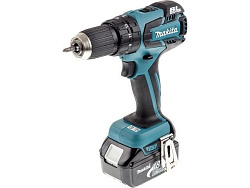Аккум. ударная дрель-шуруповерт MAKITA LXT DHP 459 RFE в чем. (18.0 В, 2 акк., 3.0 А/ч Li-Ion, 2 скор., 45 Нм, шурупы до 6 мм, сверление в металле до 13 мм)