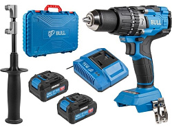 Аккум. дрель-шуруповерт BULL SR 1805 в чем. XLTpro, 2х4 А*ч, БЕСЩЕТ., 18 В, 120 Н*м, БЗП(мет.) 13 мм (Доп. функции: Ударное сверление, "AntiKickback", режим "TURBO")