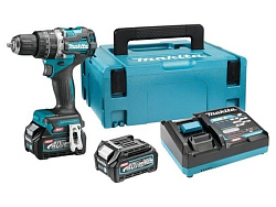 Аккум. ударная дрель-шуруповерт MAKITA XGT  HP002GD201 в кейсе (40.0 В, 2 акк., 2.5 А/ч Li-Ion, 2 скор., 65 Нм, шурупы до 13 мм, сверление в металле до 13 мм)