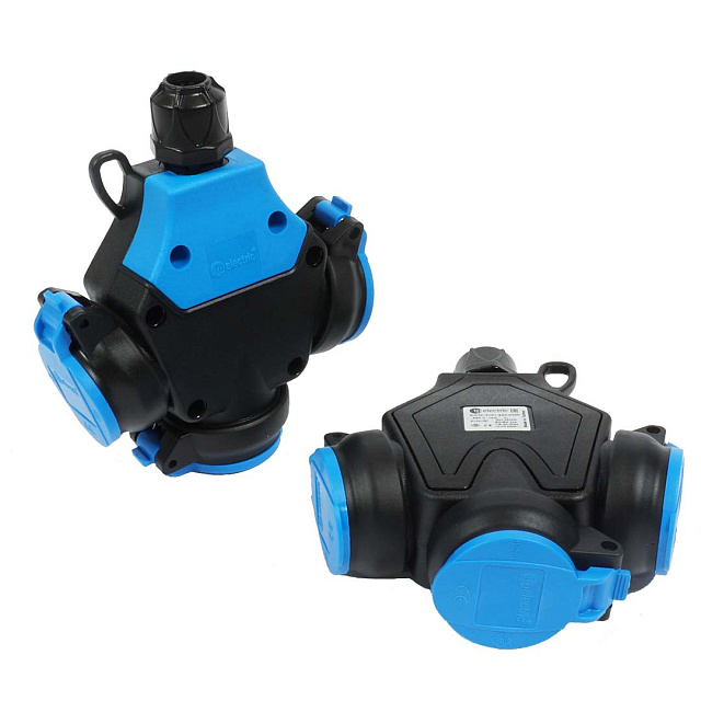 Розетка резиновая трехфазная 16A 230V IP54 1x16A