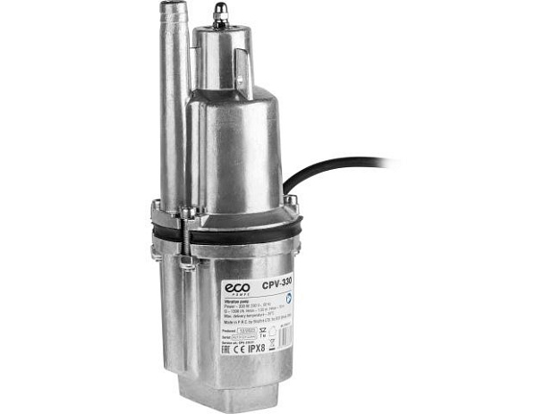 Насос вибрационный ECO CPV-330 (10м, верхний забор) (330Вт, 1300 л/ч, пров. 10м 3х0,75 мм2, аналог насоса Ручеек)