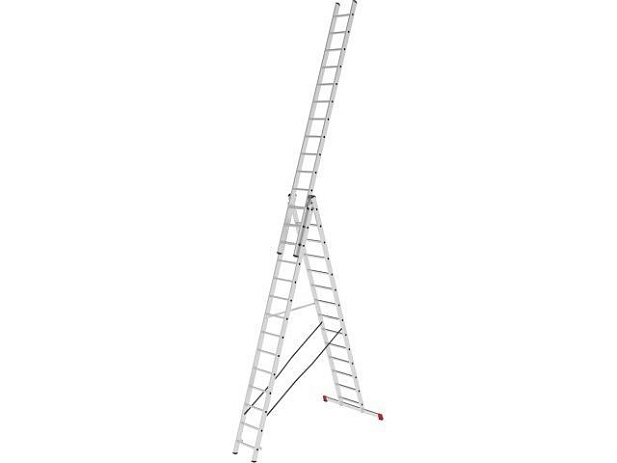 Лестница алюм. 3-х секц. 356/949/376см 3х14 ступ., 21,5кг PRO STARTUL (ST9942-14)