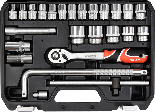 YT-38741 Набор инструмента 1/2″ (25пр.) CrV Yato