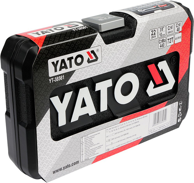 YT-38561 Набор инструмента  3/8″ (22пр.) CrV Yato