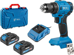 Аккум. дрель-шуруповерт BULL SR 1803 в чем. XLTpro БЕСЩЕТ., 2x2 А*ч, 18 В, 45 Н*м, БЗП 10 мм (шурупы до 10 мм)