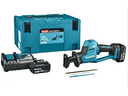 Аккум. сабельная пила MAKITA LXT DJR189RTJ в кейсе (18.0 В, 2 акк., 5.0 А/ч, Li-Ion, дерево до 255 мм, металл до 130 мм)