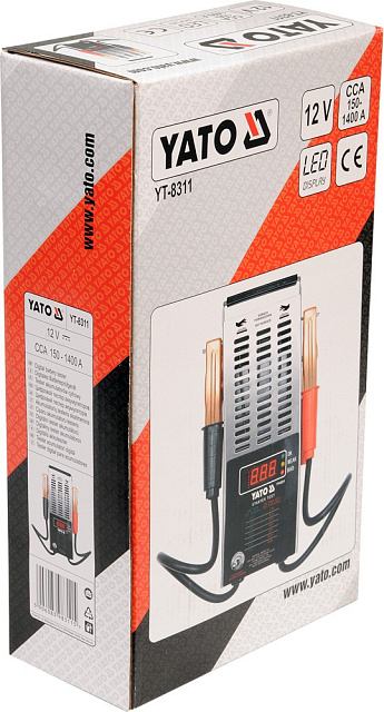 Тестер аккумуляторов цифровой 12V, CCA150-1400A LED «Yato», YT-8311
