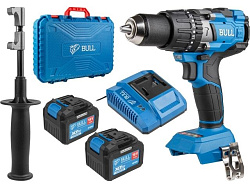 Аккум. дрель-шуруповерт BULL SR 1805 в чем. XLTpro, 2х6 А*ч, БЕСЩЕТ., 18 В, 120 Н*м, БЗП(мет.) 13 мм (Доп. функции: Ударное сверление, "AntiKickback", режим "TURBO")