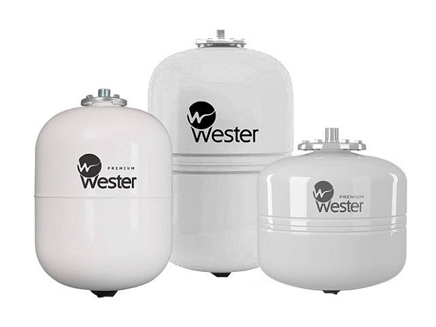 Бак мембранный для ГВС Wester Premium WDV 12 нерж. контрфланец (Контрфланец из нержавеющей стали. Пригоден для накопления воды после обратного осмоса.)