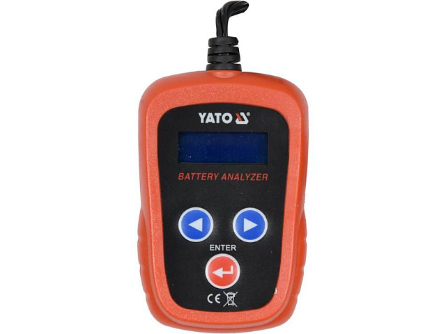 Тестер аккумуляторов цифровой 12V, CCA200-1200A LED «Yato», YT-83113